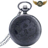 Montre Gousset Full Hunter Noir Steampunk Squelette - Quartz - Vue 5 - Gousset-heritage