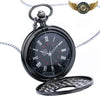 Montre Gousset Full Hunter Noir Steampunk Squelette - Quartz - Vue 6 - Gousset-heritage