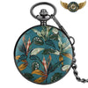 Montre Gousset Full Hunter Quartz | Design Jungle & Feuillage Tropical - 4 - Gousset-heritage