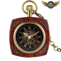 Montre Gousset Mécanique Bois Précieux | Style Cabinet de Curiosités. - Gousset-heritage