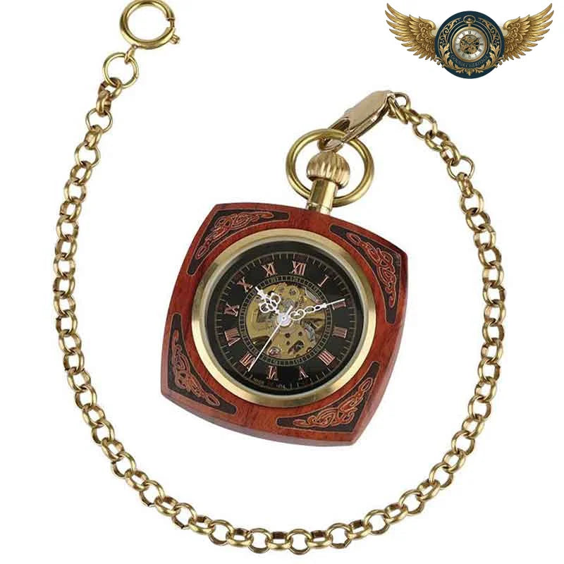 Montre Gousset Mécanique Bois Précieux | Style Cabinet de Curiosités.
