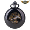 Montre Gousset Néo-Industrielle | Squelette PVD Noir Miroir - Vue 2 - Gousset-heritage