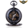 Montre Gousset Néo-Industrielle | Squelette PVD Noir Miroir - Vue 3 - Gousset-heritage