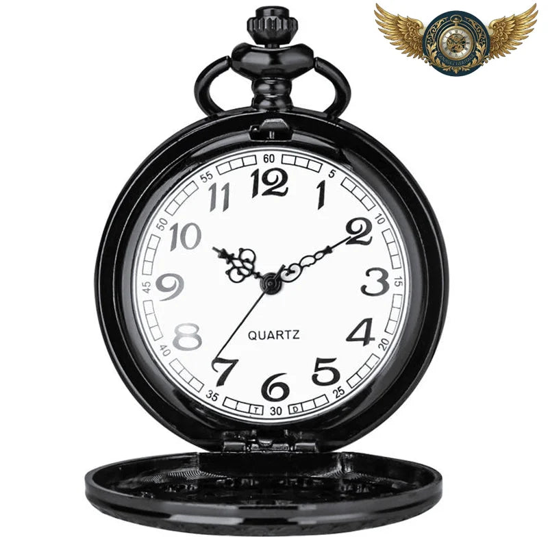 Montre Gousset Quartz Gravée 48mm Chasseur Style Art Nouveau - Vue 2 - Gousset-heritage