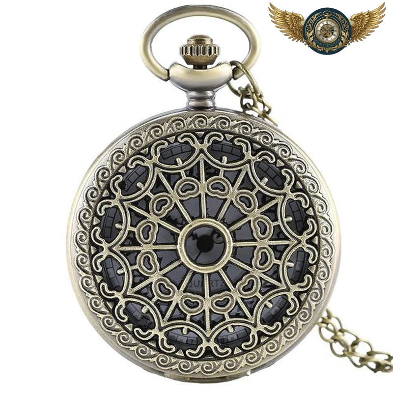 Montre Gousset Quartz Gravée 48mm Chasseur Style Art Nouveau - Bronze - Gousset-heritage
