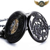 Montre Gousset Squelette Mécanique - Dragon Phénix, Acier Noir - Vue 12 - Gousset-heritage