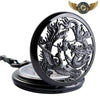Montre Gousset Squelette Mécanique - Dragon Phénix, Acier Noir - Vue 4 - Gousset-heritage