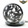 Montre Gousset Squelette Mécanique - Dragon Phénix, Acier Noir - Vue 6 - Gousset-heritage