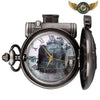 Montre Gousset Steampunk Le Fondeur | Boîtier Chasseur Noir - Vue 1 - Gousset-heritage