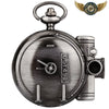 Montre Gousset Steampunk Le Fondeur | Boîtier Chasseur Noir - Vue 3 - Gousset-heritage