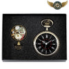 Montre Gousset Steampunk Open-Face Bronze Patiné | Quartz 45mm - Noir - Gousset-heritage