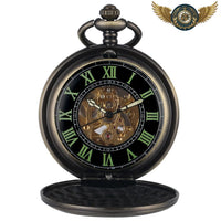 Montre à gousset automatique bronze lumineuse chasseur - Gousset-heritage