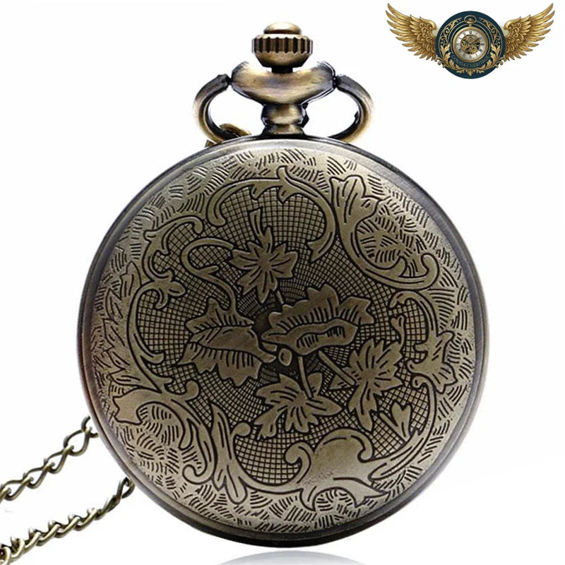Montre de Poche L'Arcadia - Boîtier Chasseur Floral Bronze Antique - Vue 5 - Gousset-heritage