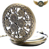 Montre de Poche L'Arcadia - Boîtier Chasseur Floral Bronze Antique - Vue 8 - Gousset-heritage