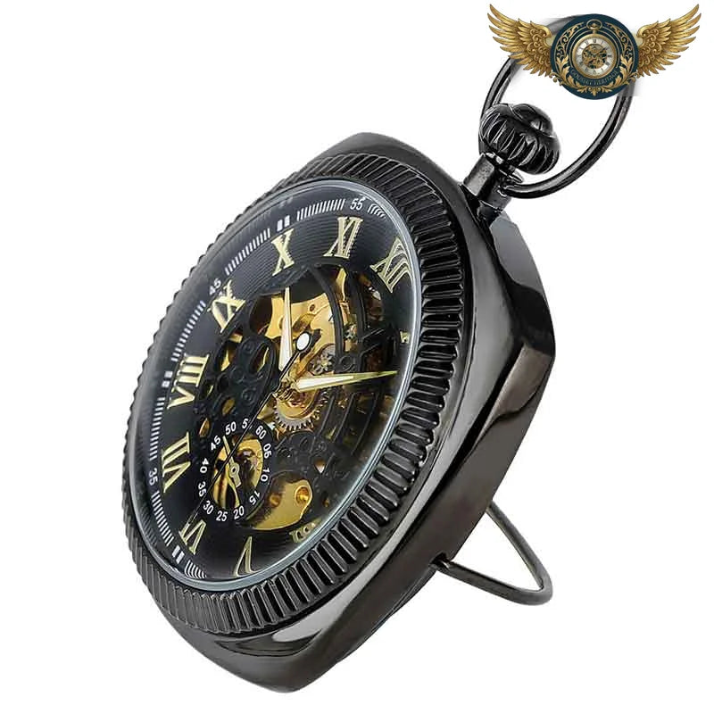 Néo-Dandy - Montre Gousset Mécanique Squelette Noir 43mm - Vue 4 - Gousset-heritage
