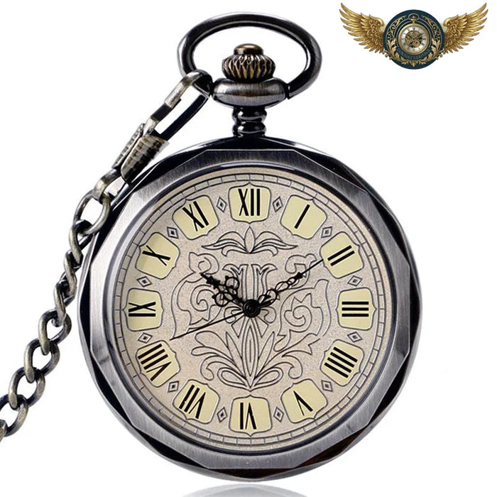 Néo-Dandy | Montre Gousset Mécanique Facetée Canon de Fusil - Vue 1 - Gousset-heritage
