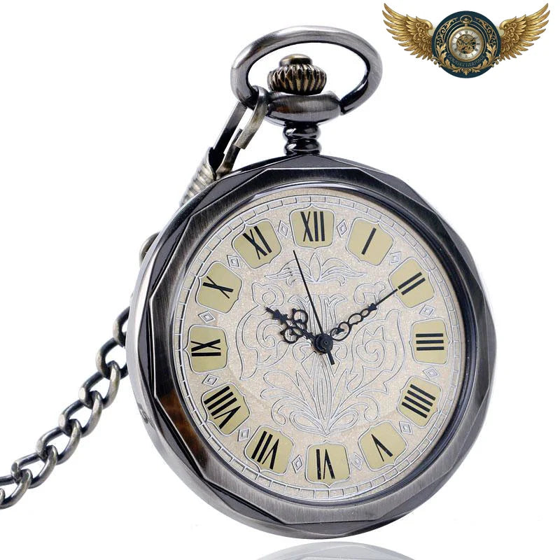 Néo-Dandy | Montre Gousset Mécanique Facetée Canon de Fusil - Vue 3 - Gousset-heritage