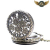 Pendentif Gousset Rétro Bronze - Clapet Filigrane Floral Quartz - Vue 3 - Gousset-heritage