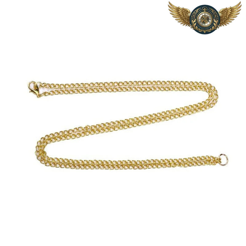 Pendentif Montre de Poche Doré Zircon & Émaux | Quartz - Vue 5 - Gousset-heritage