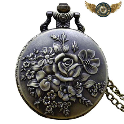 Acheter Rose Éternelle - Montre Gousset Pendentif Floral Bronze Antique - Gousset-heritage