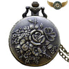 Rose Éternelle - Montre Gousset Pendentif Floral Bronze Antique - Vue 1 - Gousset-heritage