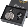 Talisman Argent Noirci - Montre Gousset Hunter Gravée Quartz 45mm - Vue 1 - Gousset-heritage