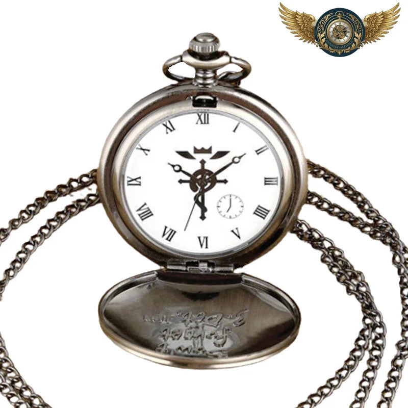 Talisman Argent Noirci - Montre Gousset Hunter Gravée Quartz 45mm - Vue 4 - Gousset-heritage