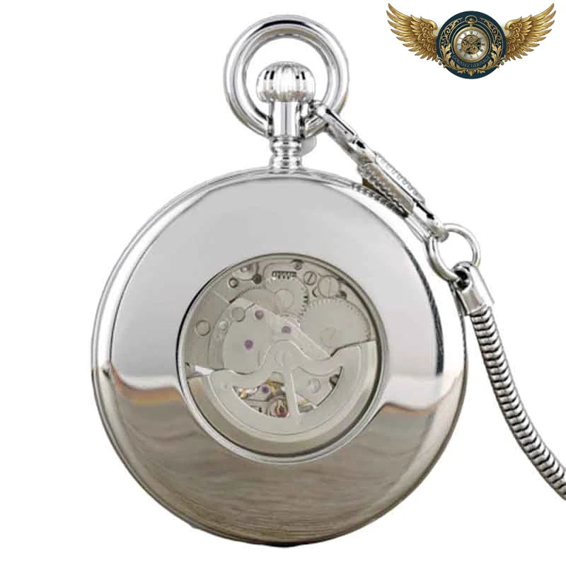 Victorien Squelette - Montre Gousset Automatique Acier Poli - Vue 2 - Gousset-heritage